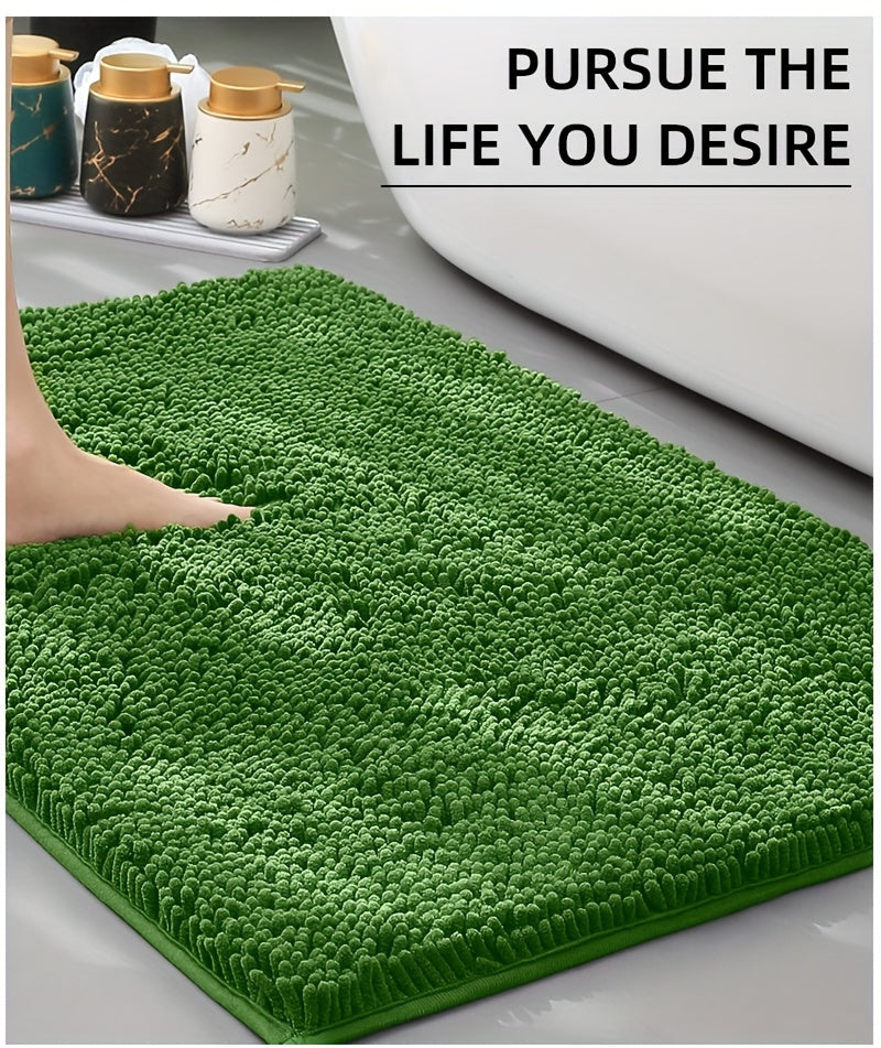 Tapis de salle de bain en chenille ultra épais et absorbant