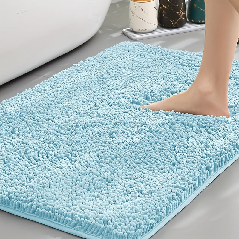 Tapis de salle de bain en chenille ultra épais et absorbant
