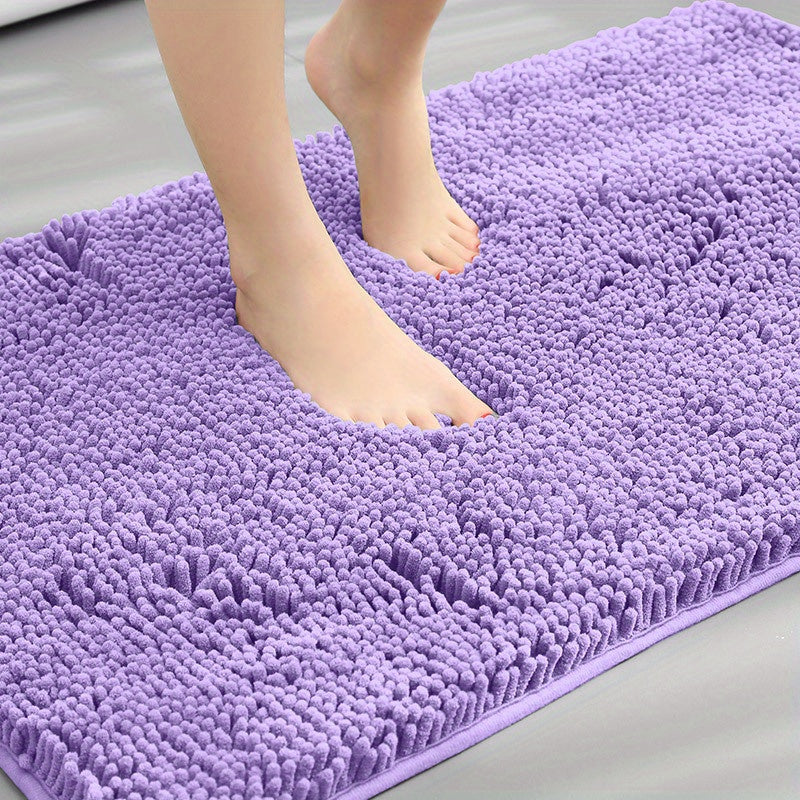 Tapis de salle de bain en chenille ultra épais et absorbant