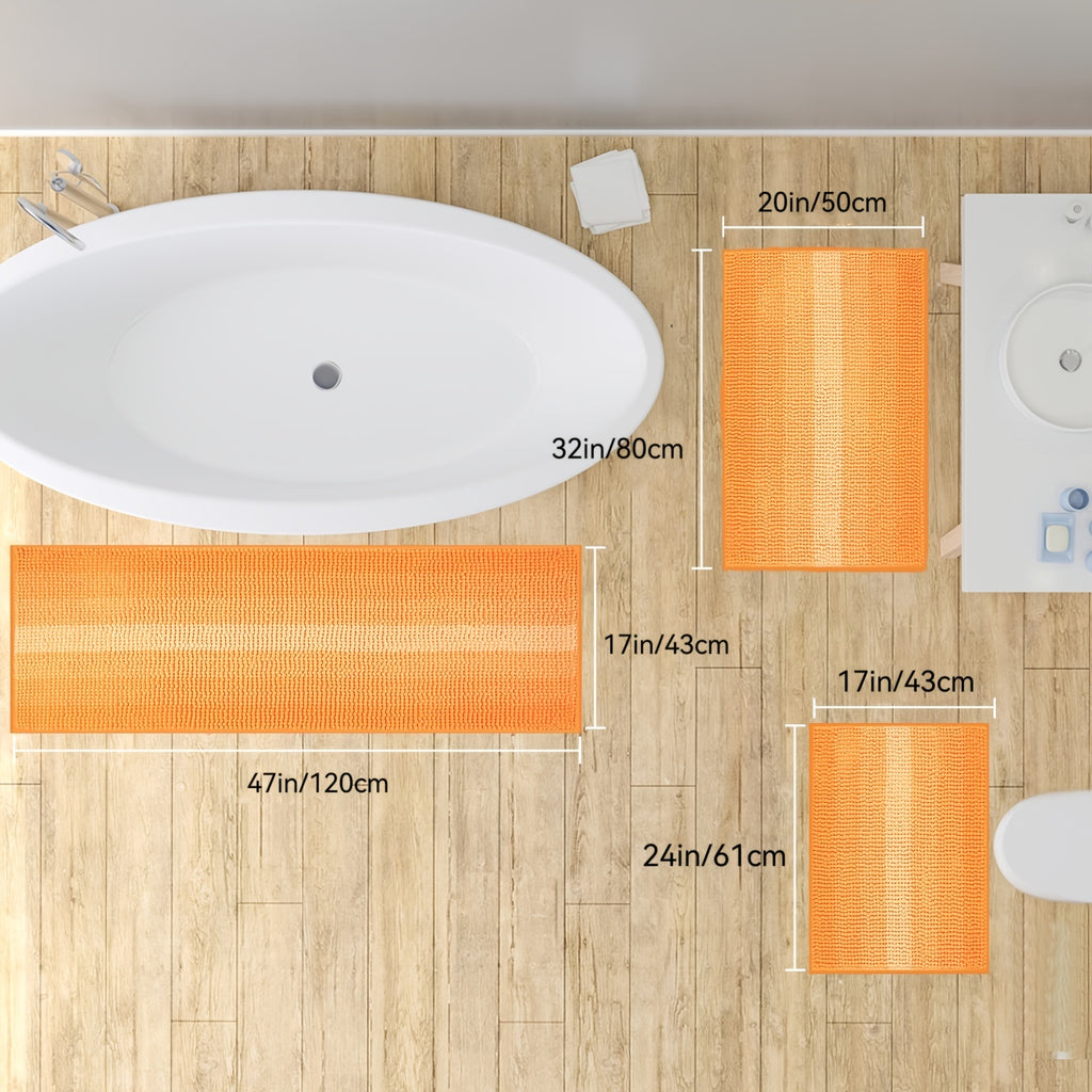 Tapis de salle de bain chenille