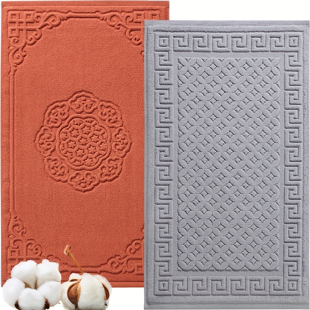 Tapis de salle de bain coton 1125 g, deux dessins
