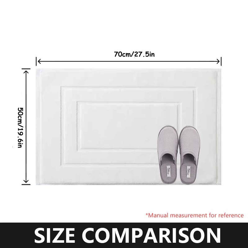 Tapis de salle de bain en coton, duo de 2 teintes