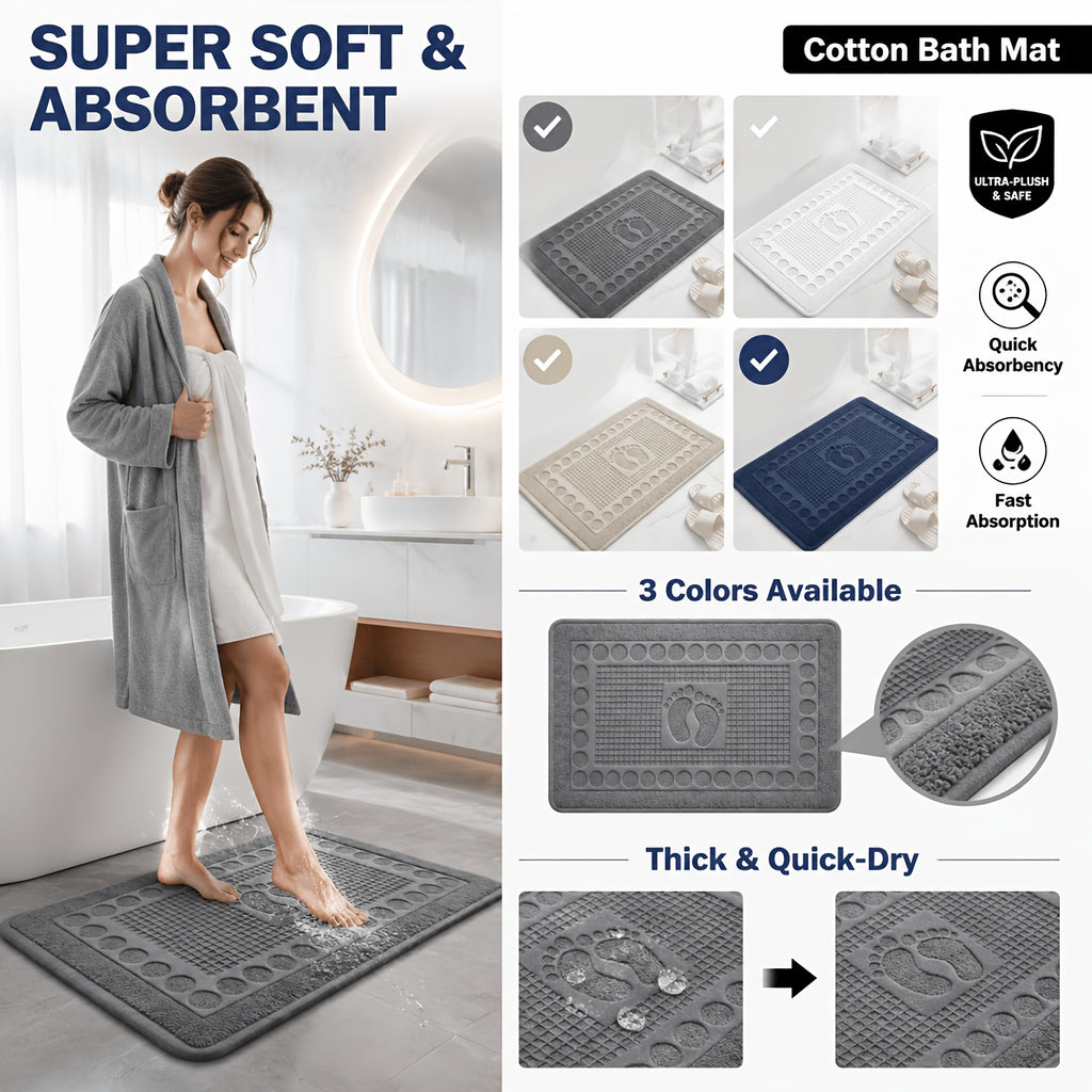 Tapis de salle de bain épais qualité hôtel