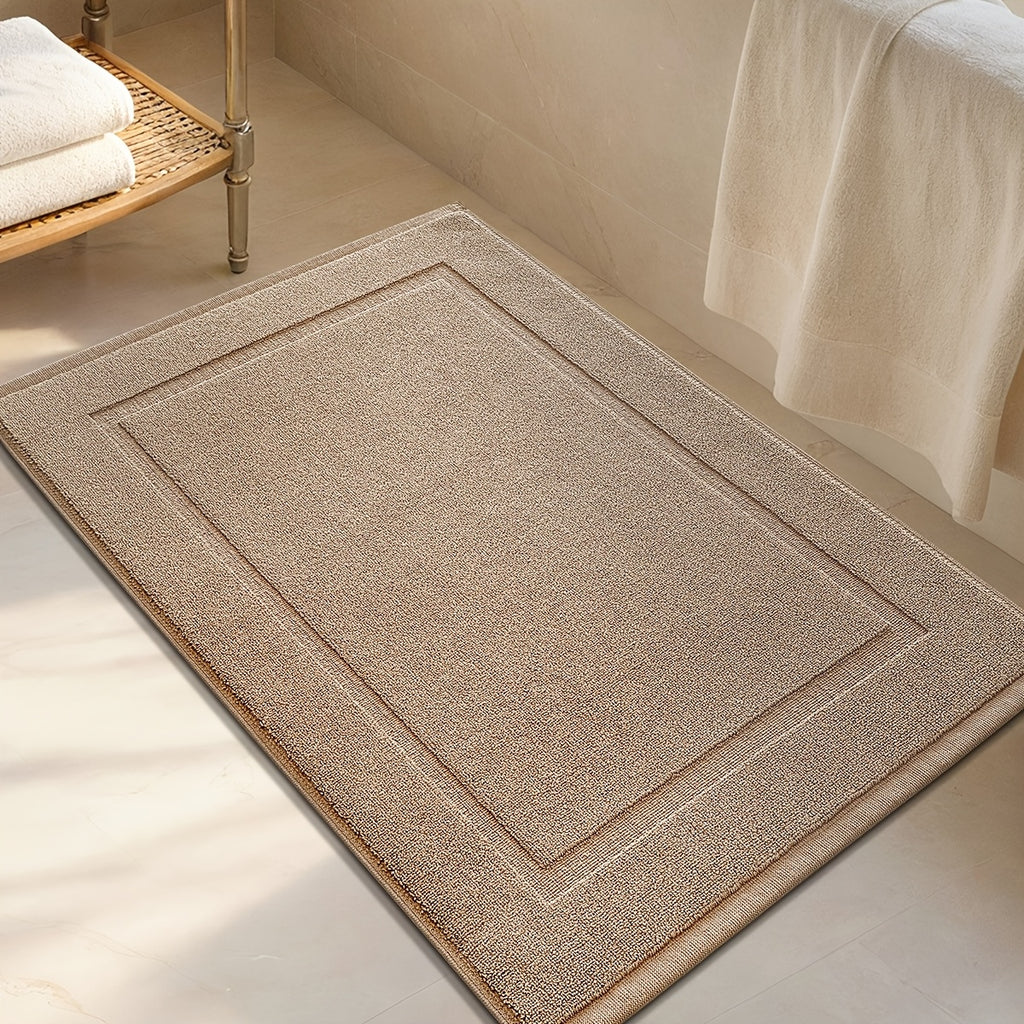 Tapis de salle de bain en coton éponge, lot de 2