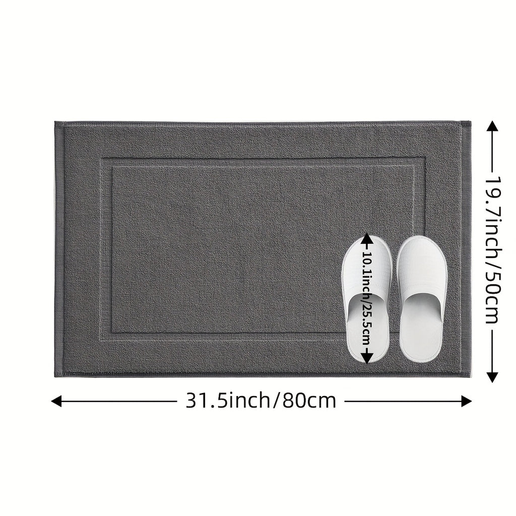 Tapis de salle de bain en coton éponge, lot de 2