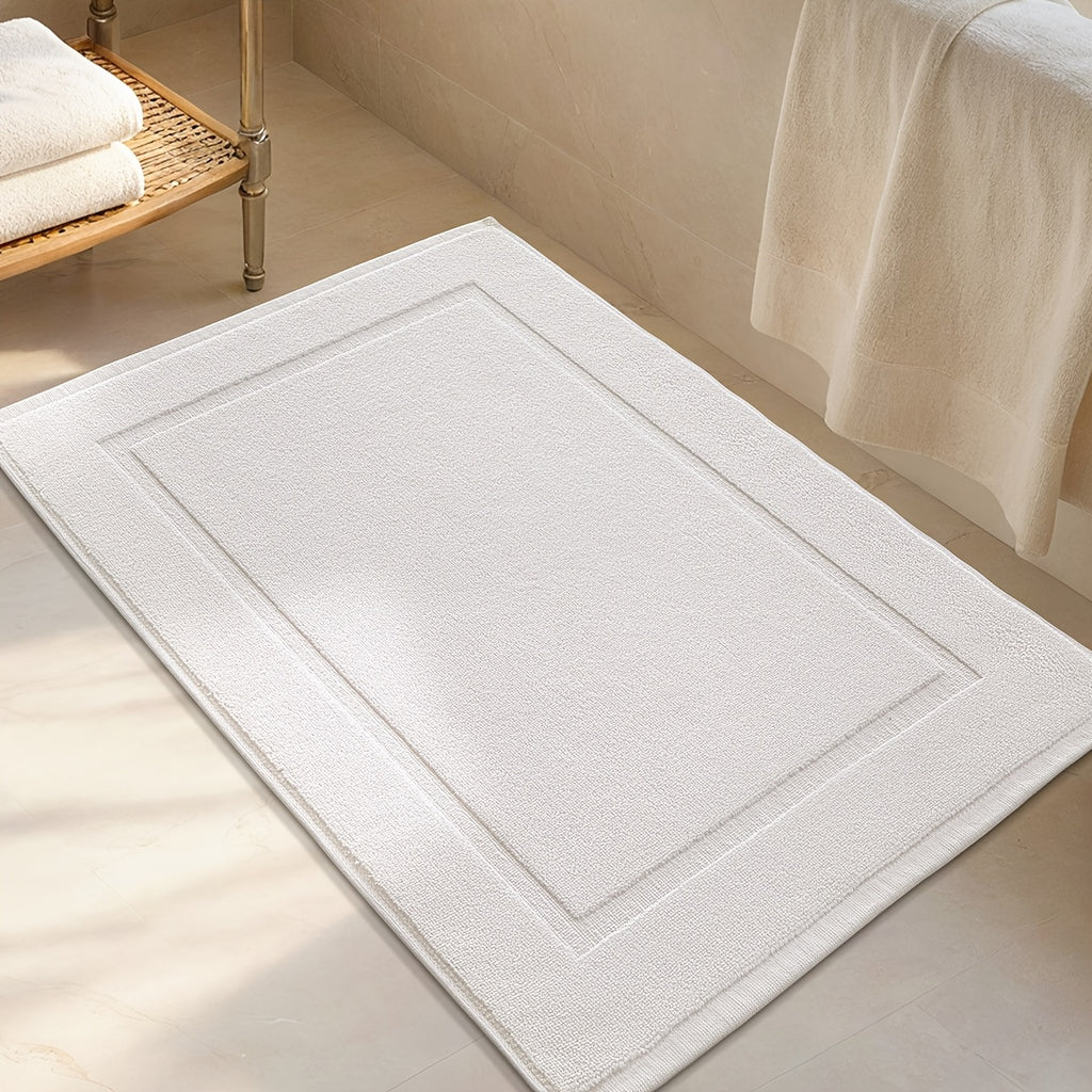 Tapis de salle de bain en coton éponge, lot de 2