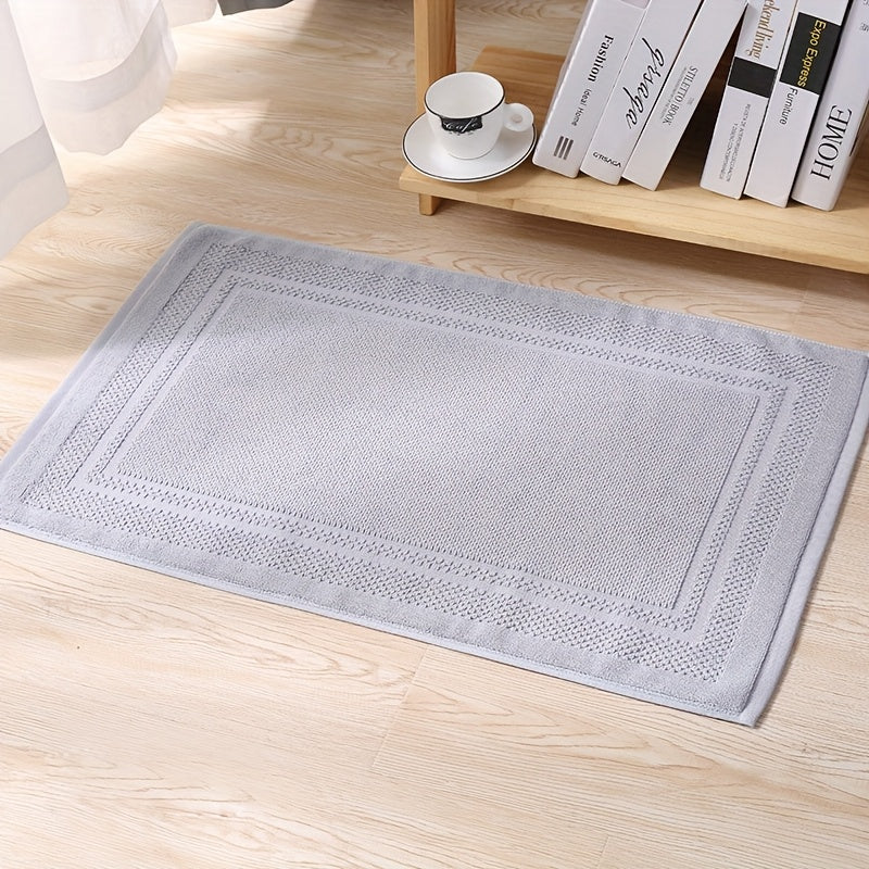 Tapis de salle de bain 100 % coton éponge, esprit hôtel