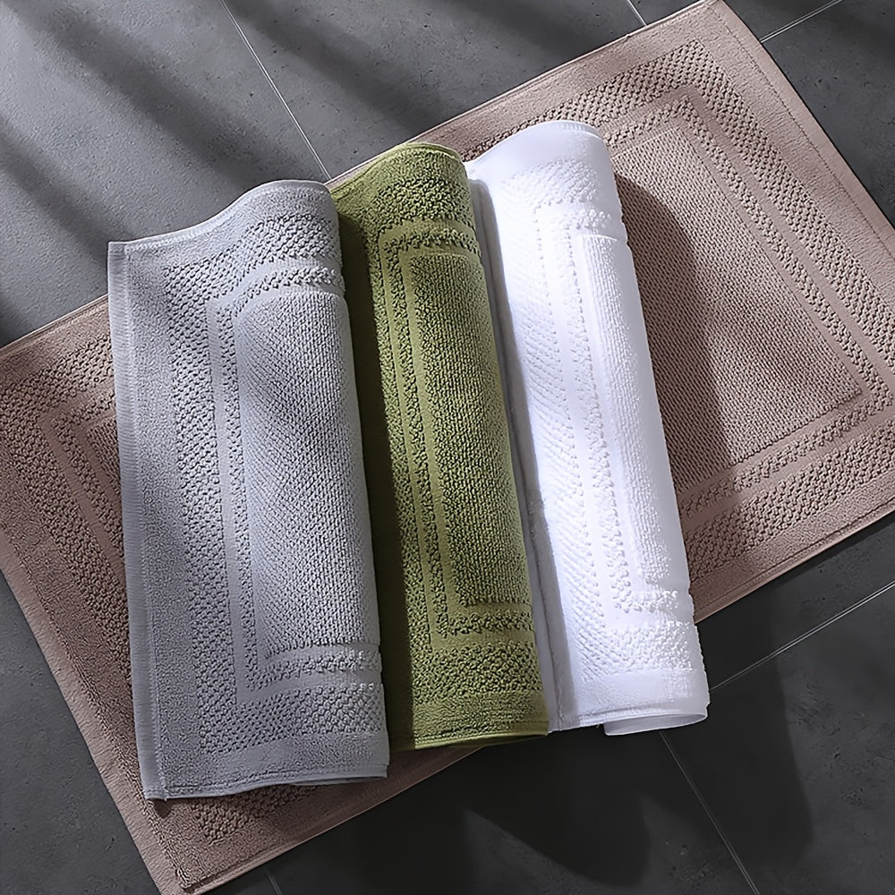 Tapis de salle de bain 100 % coton éponge, esprit hôtel