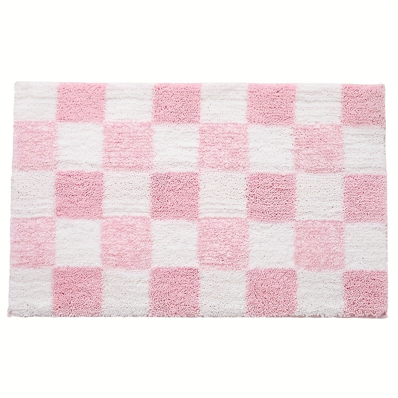 Tapis de salle de bain à damier