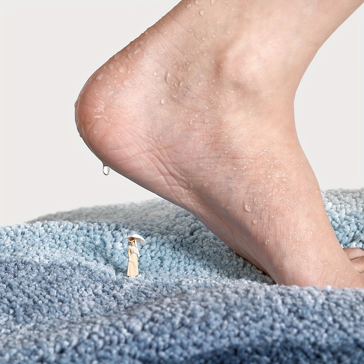 Tapis de salle de bain dégradé en vagues
