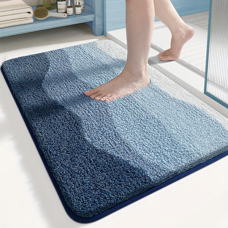 Tapis de salle de bain dégradé en vagues
