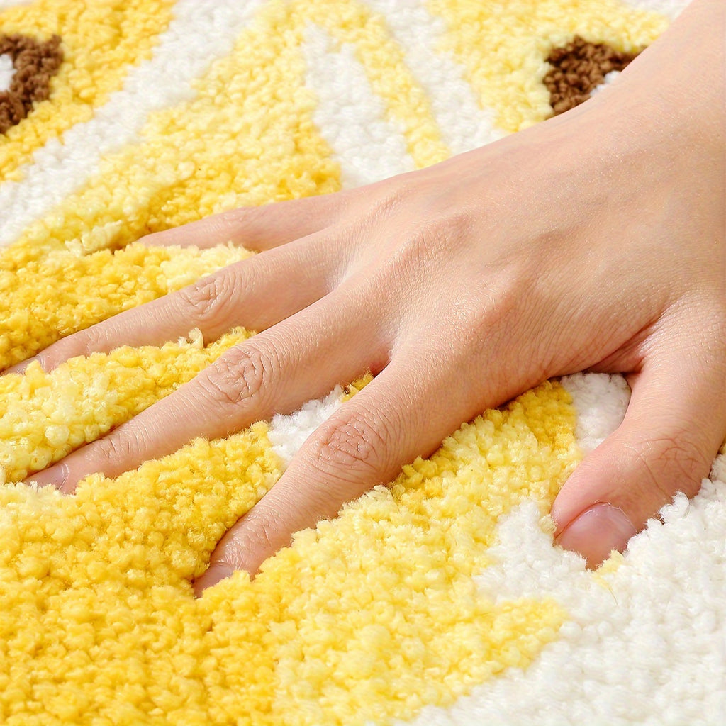 Tapis de salle de bain demi-lune citron, kiwi ou pastèque