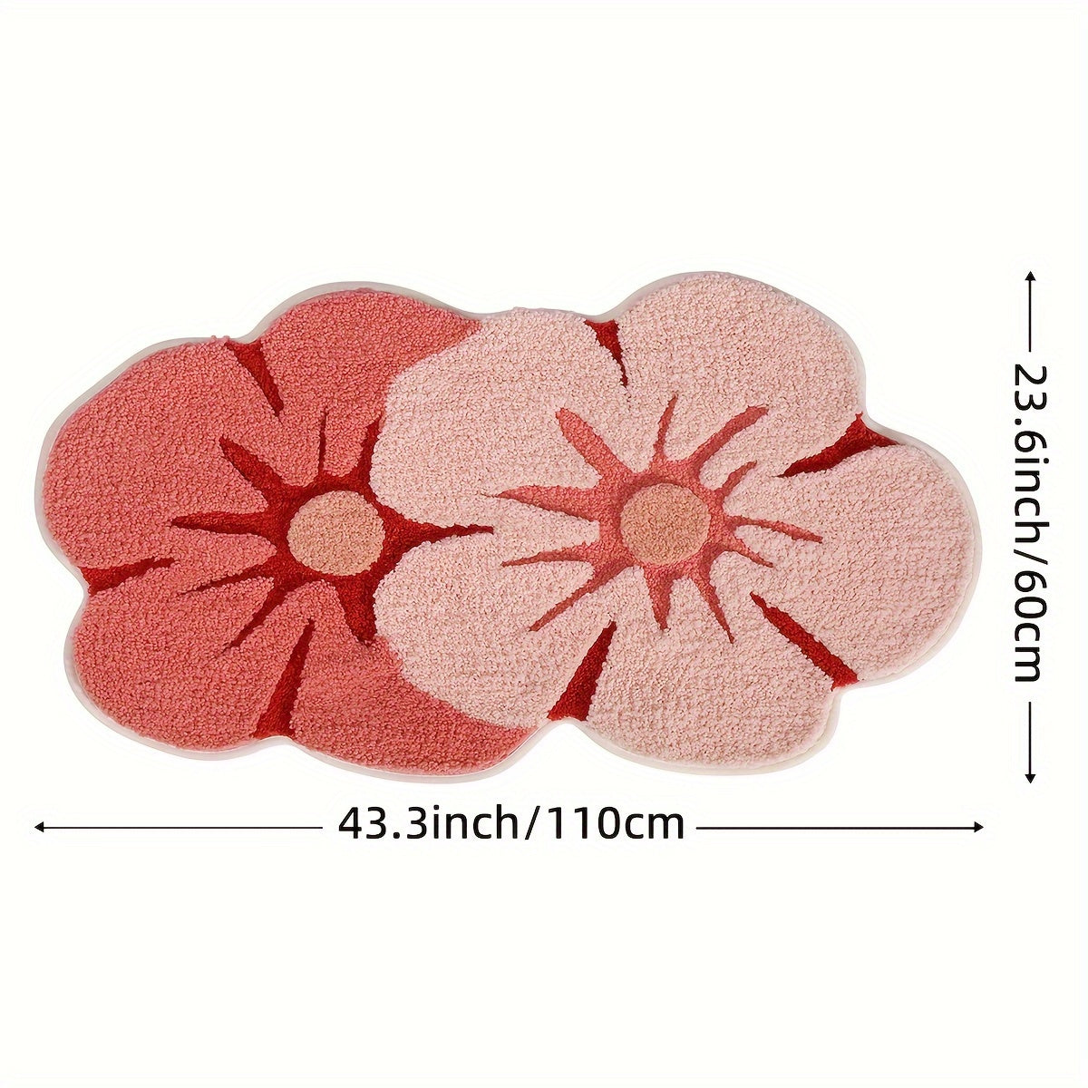 Fleur Ombre / 23,6 × 43,3 Pouces (60 × 110 Cm)