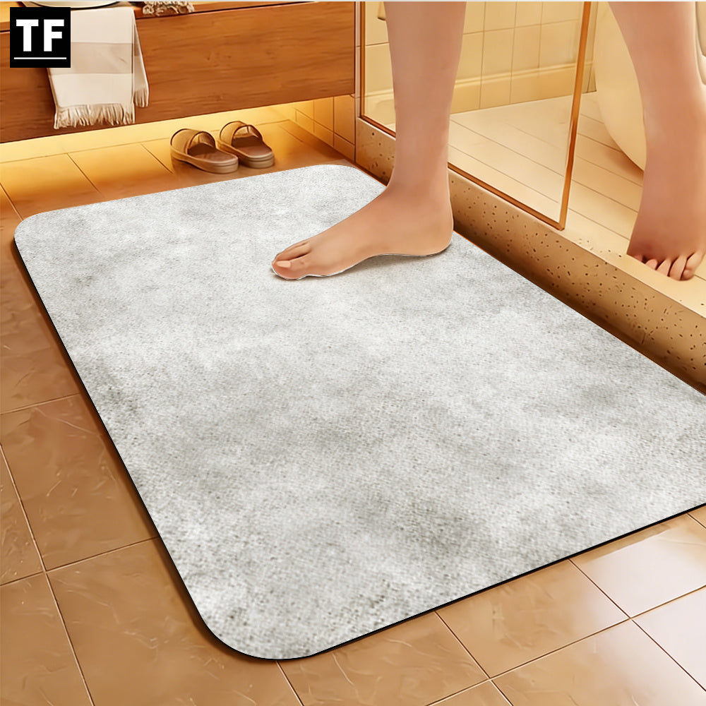 Tapis de salle de bain effet pierre, fin