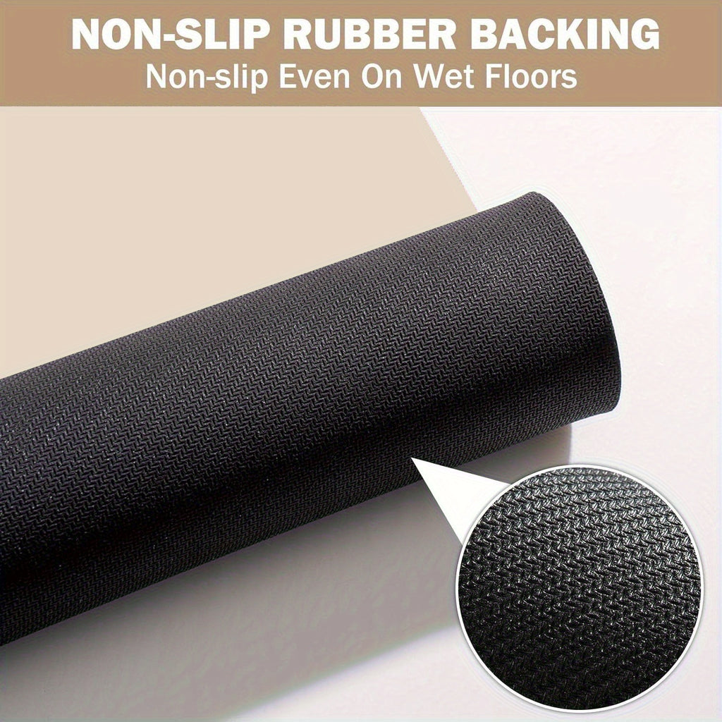 Tapis de salle de bain diatomite souple à cadre géométrique