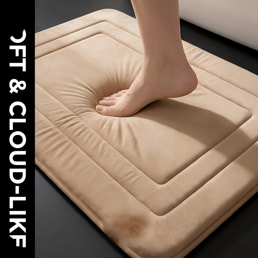 Tapis de salle de bain à double cadre embossé