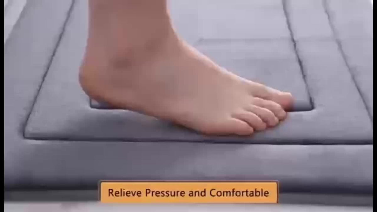 Tapis de salle de bain duo de 2 pièces gaufrées, 6 teintes