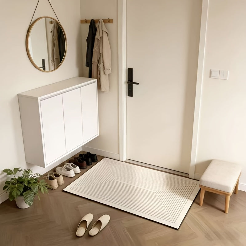 Tapis de salle de bain à cadres emboîtés, grand format
