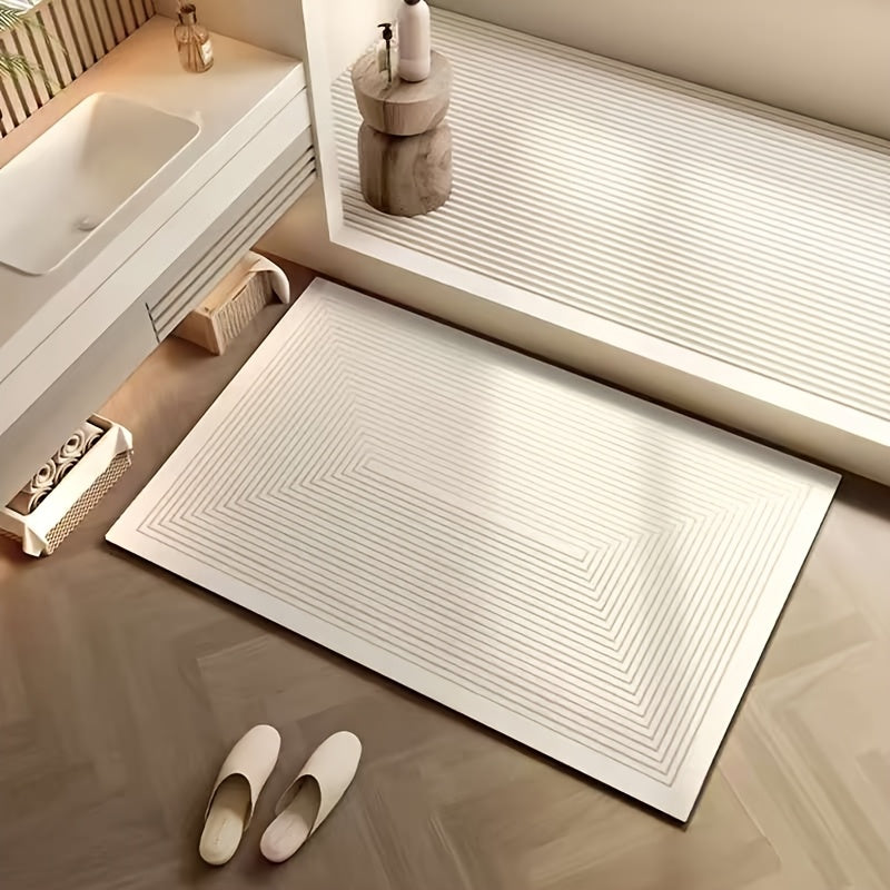 Tapis de salle de bain à cadres emboîtés, grand format