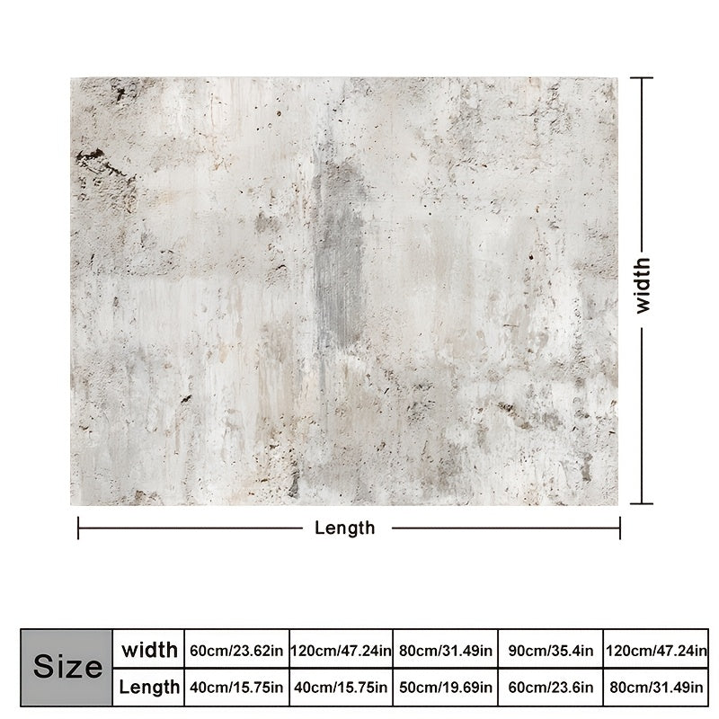 Tapis de salle de bain effet béton brut, coulures et éclats