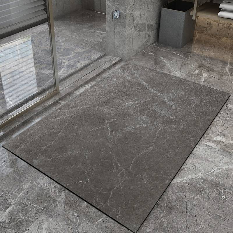 Tapis de salle de bain effet marbre