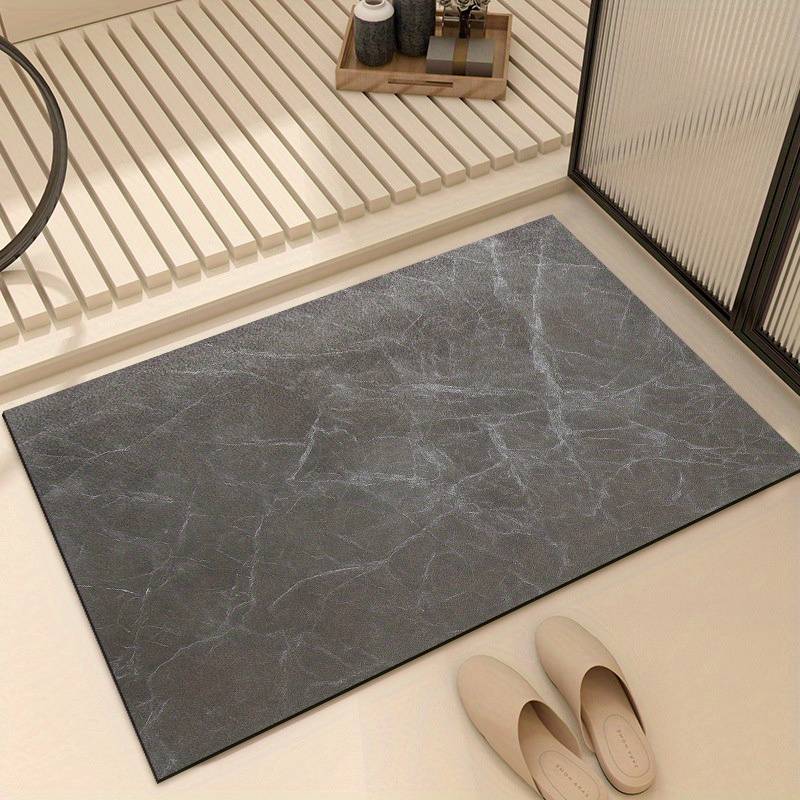 Tapis de salle de bain effet marbre