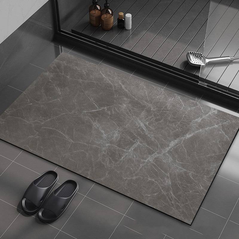 Tapis de salle de bain effet marbre