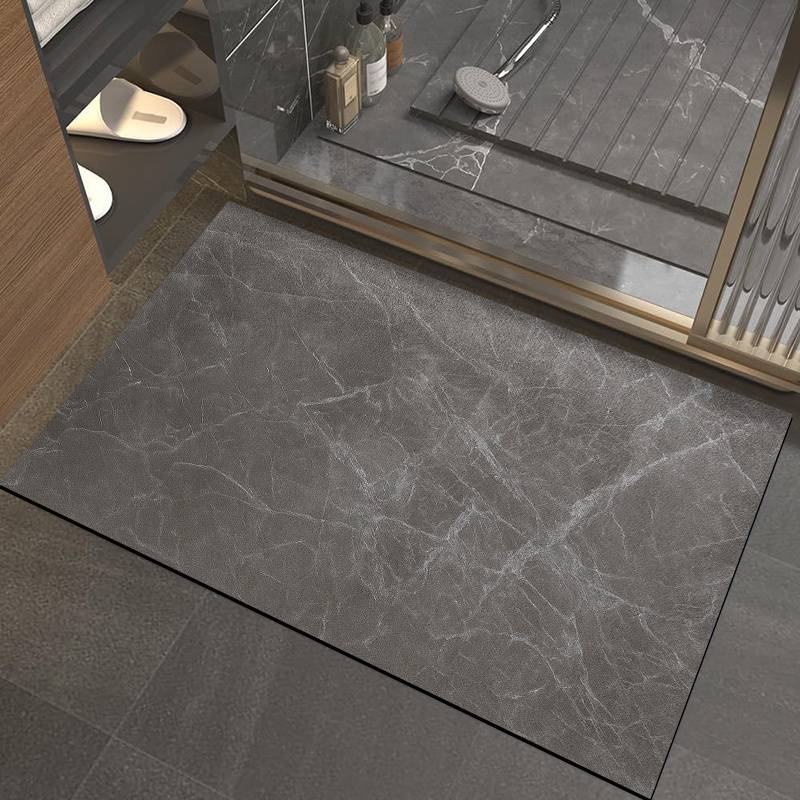 Tapis de salle de bain effet marbre