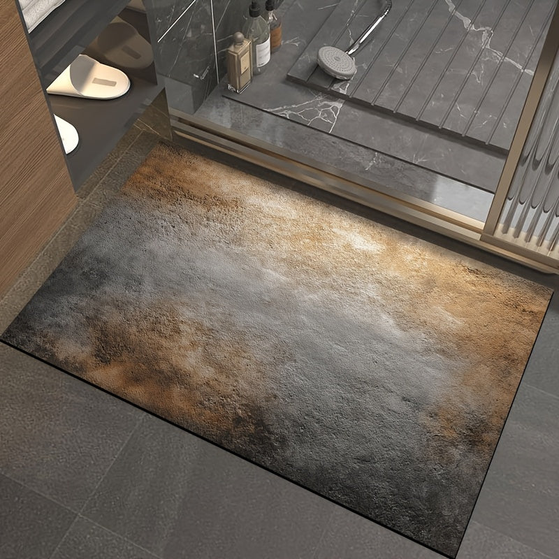 Tapis de salle de bain effet pierre