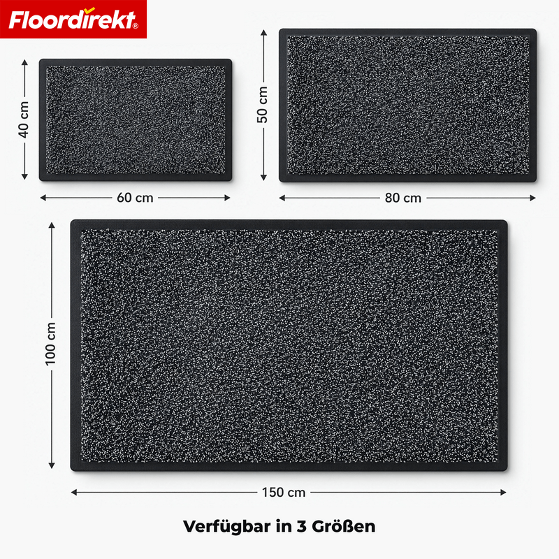 Tapis de salle de bain et d'entrée en coton, dos TPE antidérapant