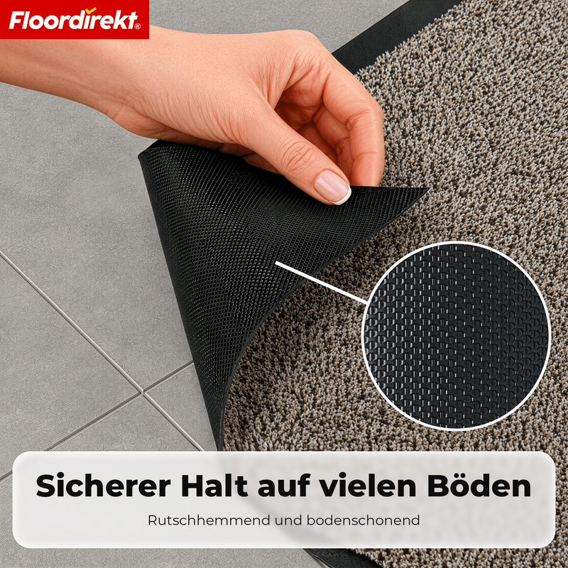 Tapis de salle de bain et d'entrée en coton, dos TPE antidérapant