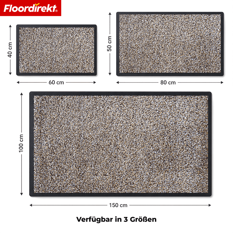Tapis de salle de bain et d'entrée en coton, dos TPE antidérapant