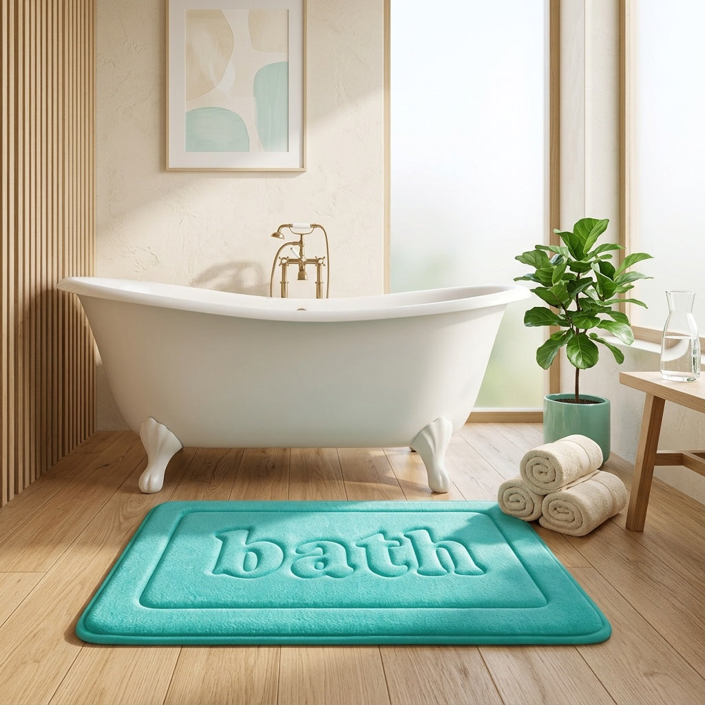 Tapis de salle de bain épais en mousse à mémoire de forme