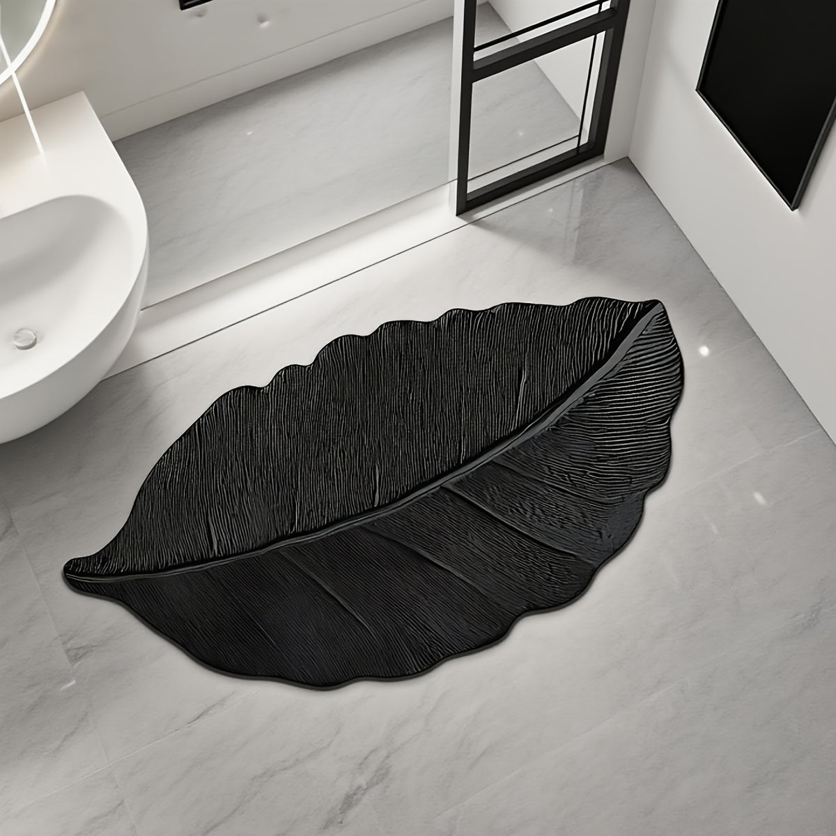 Tapis de salle de bain feuille de bananier