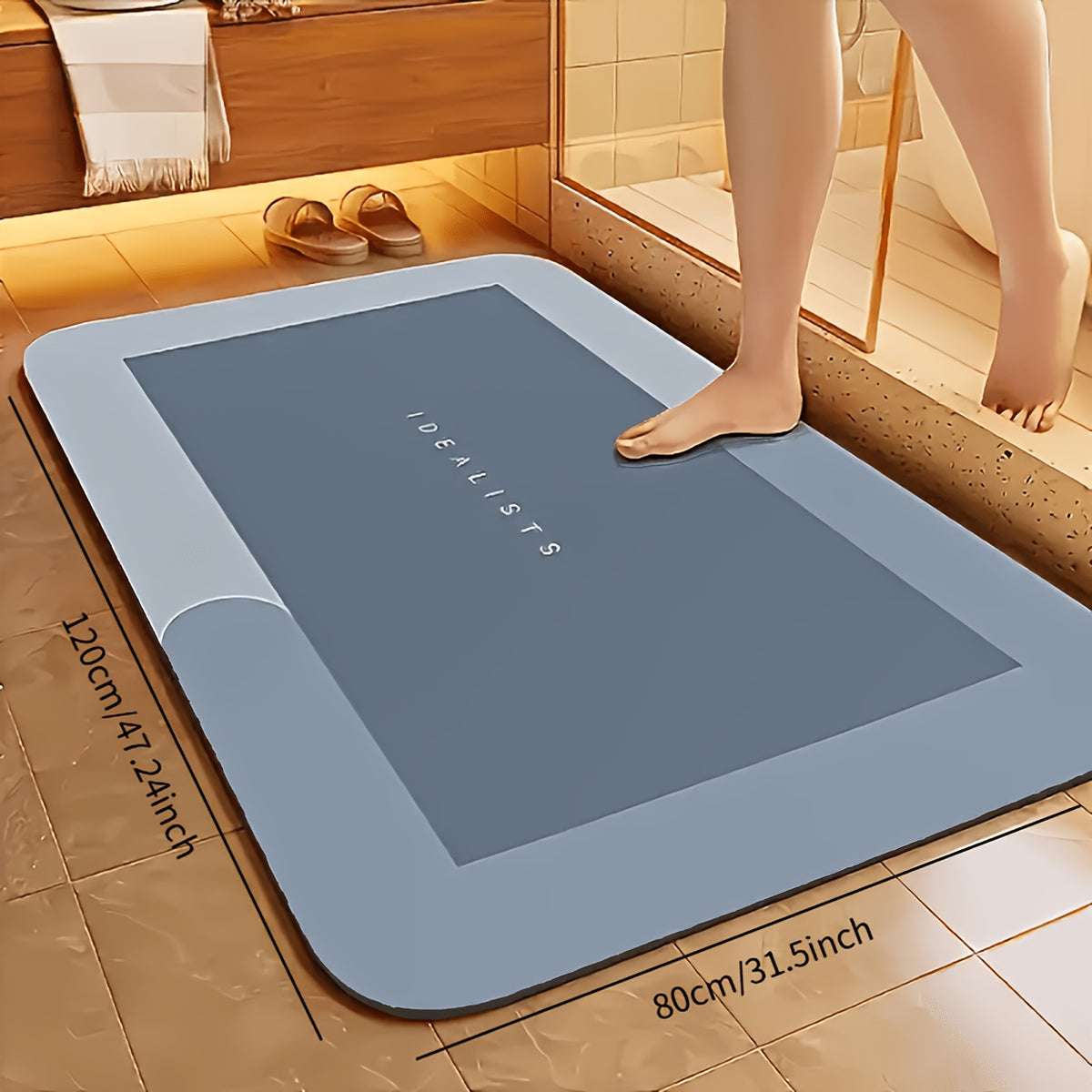 Bleu absorbant d'eau à séchage rapide / 80*120cm/31.5*47.24in