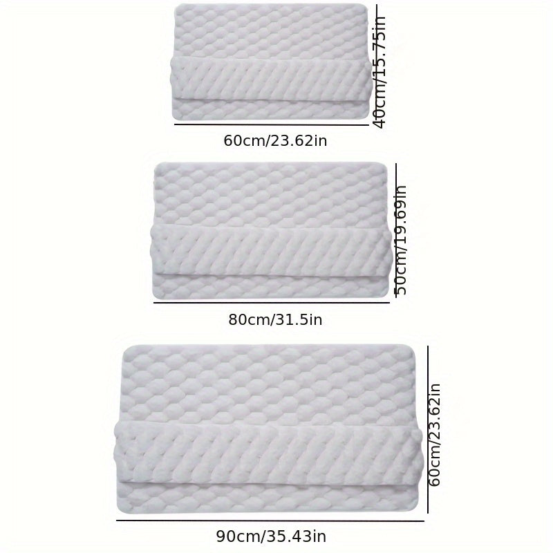 Tapis de salle de bain épais, relief matelassé, dos PVC