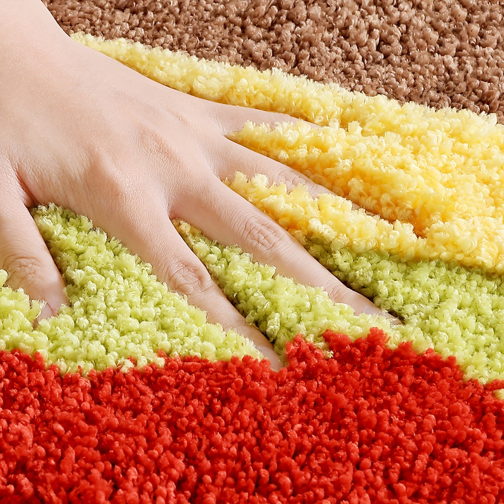 Tapis de salle de bain en forme de hamburger découpé