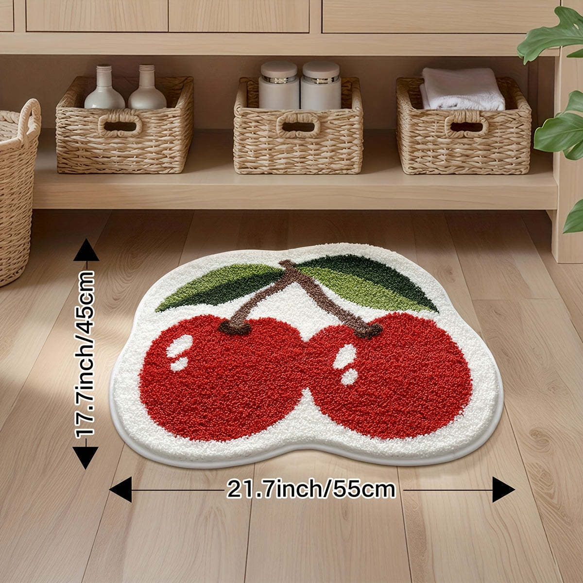 17.7 x 21.7 pouces/45 x 55 cm / Points de cerise