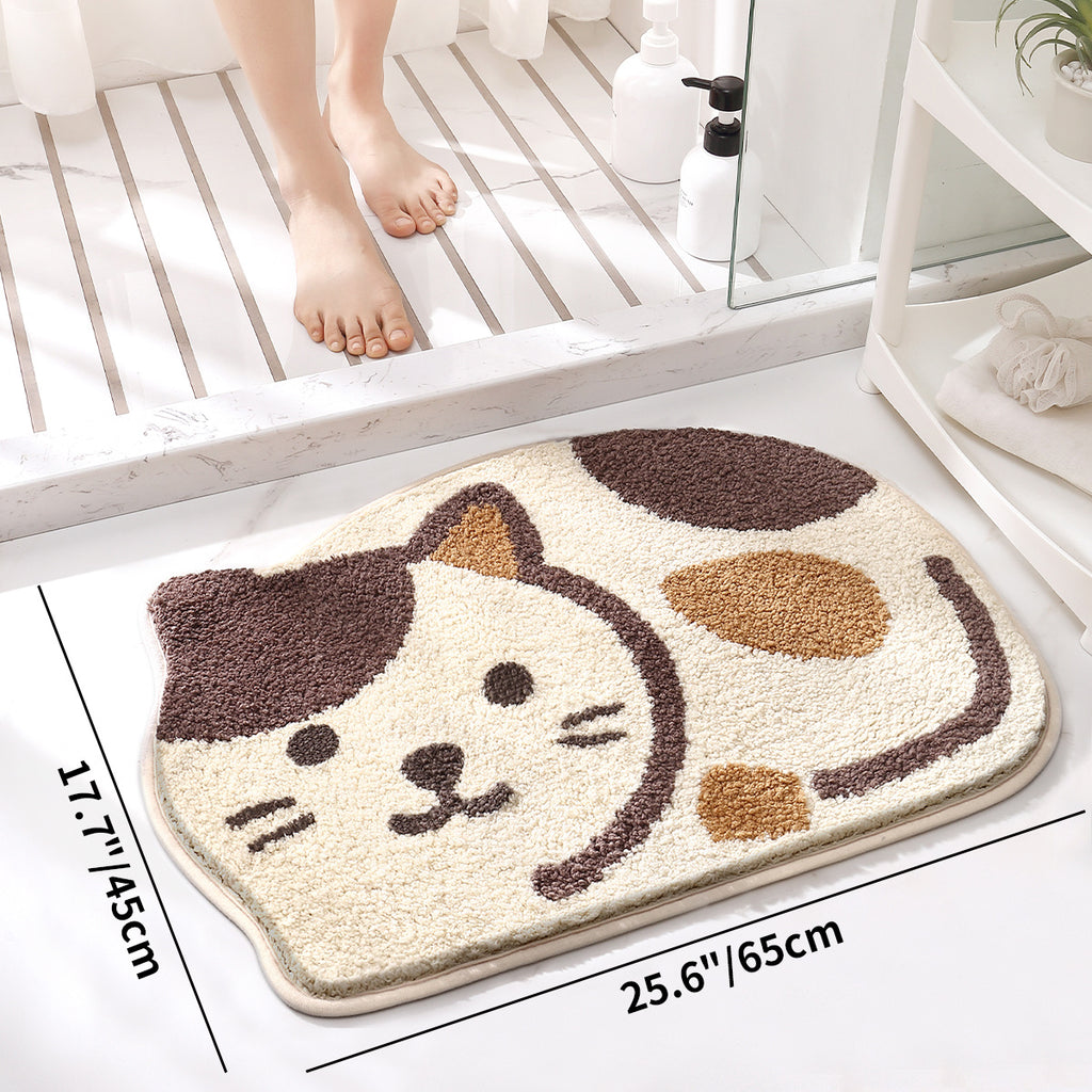 17.7x25.6in/45x65cm / Langage des chats - Blanc cassé