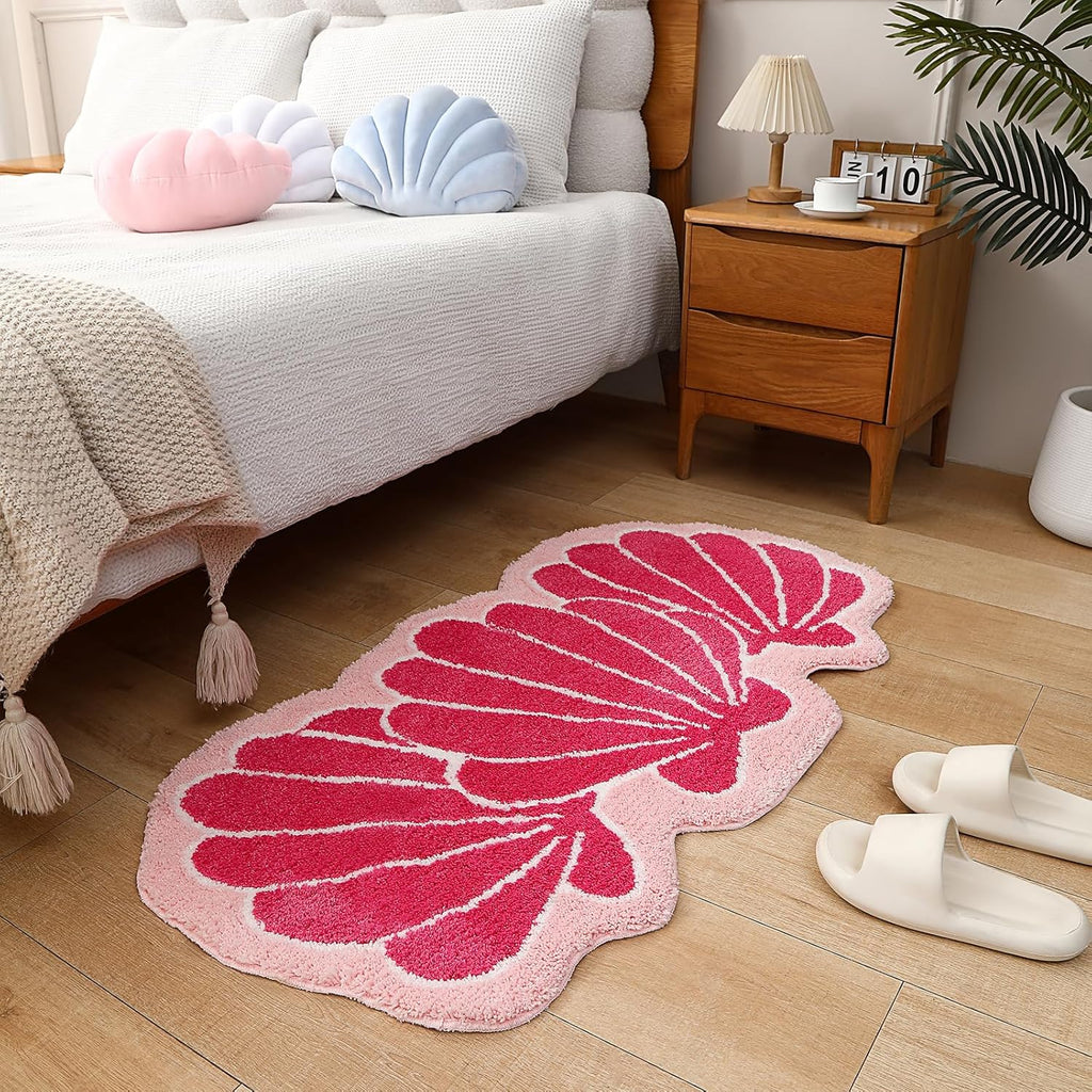 Tapis de salle de bain forme coquillage