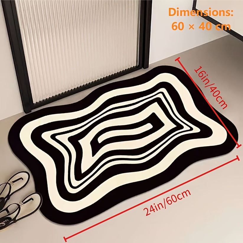 Tapis de salle de bain forme libre, velours