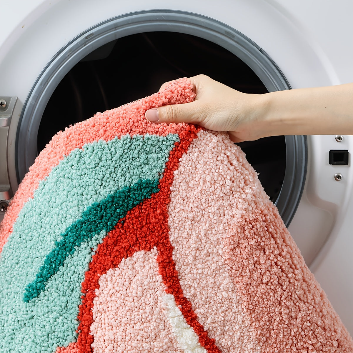 Tapis de salle de bain en forme de pêche, très épais