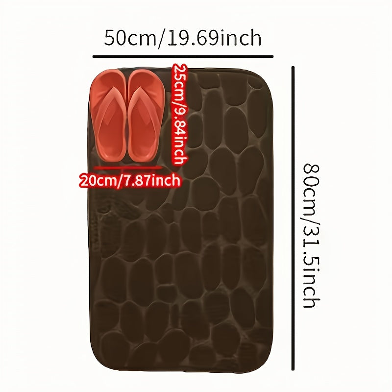 Tapis de salle de bain galets 8 teintes