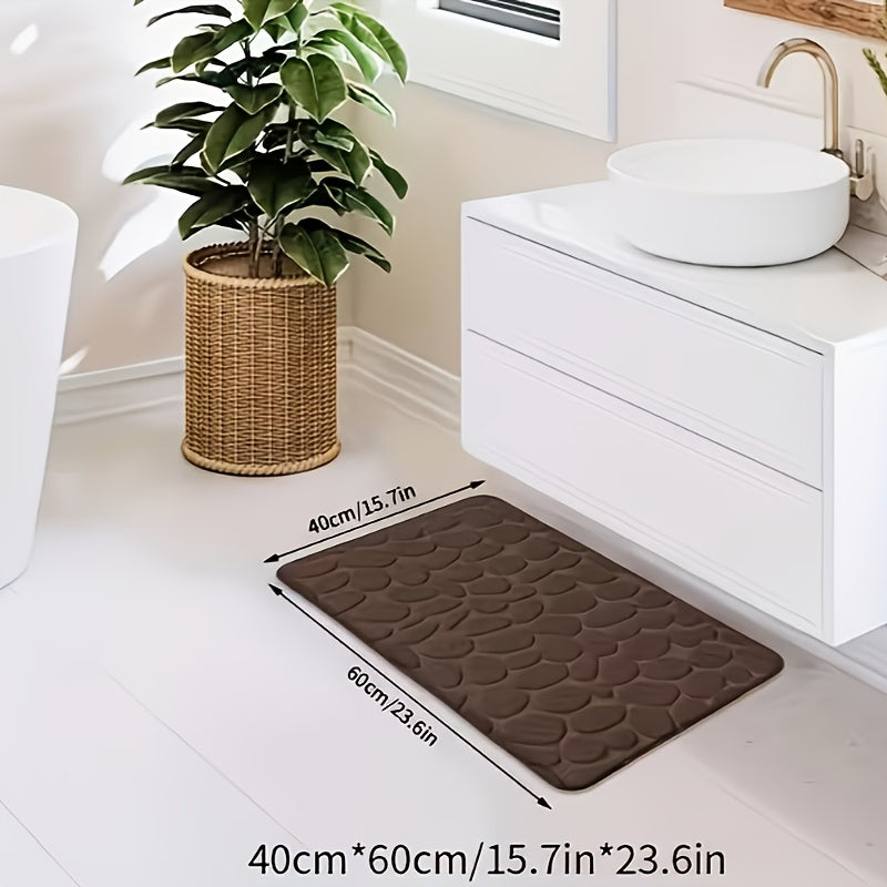 Tapis de salle de bain galets 8 teintes