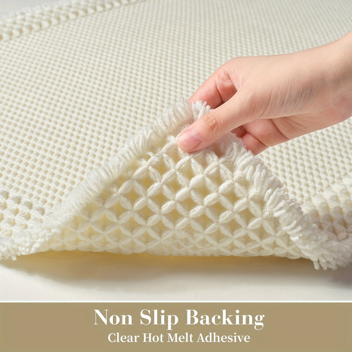 Tapis de salle de bain gaufré, très absorbant et antidérapant
