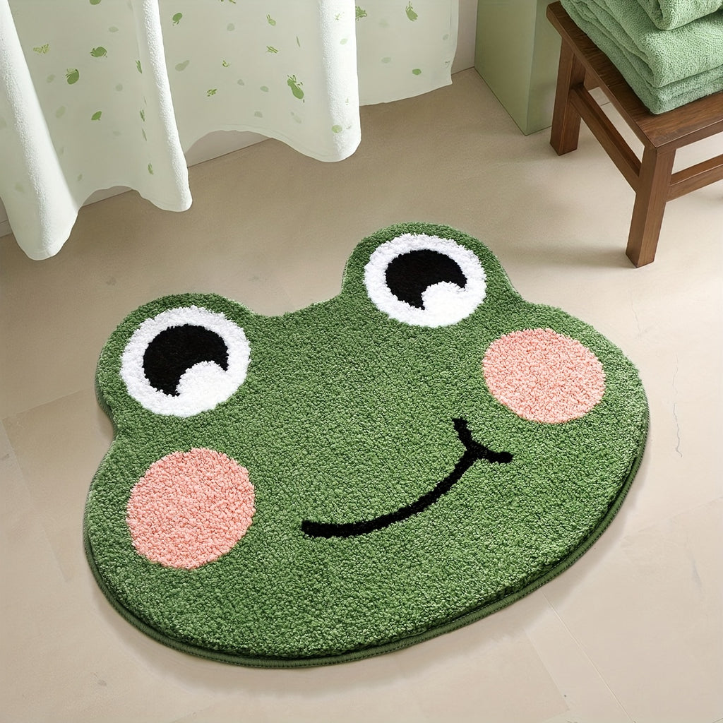 Tapis de salle de bain tête de grenouille