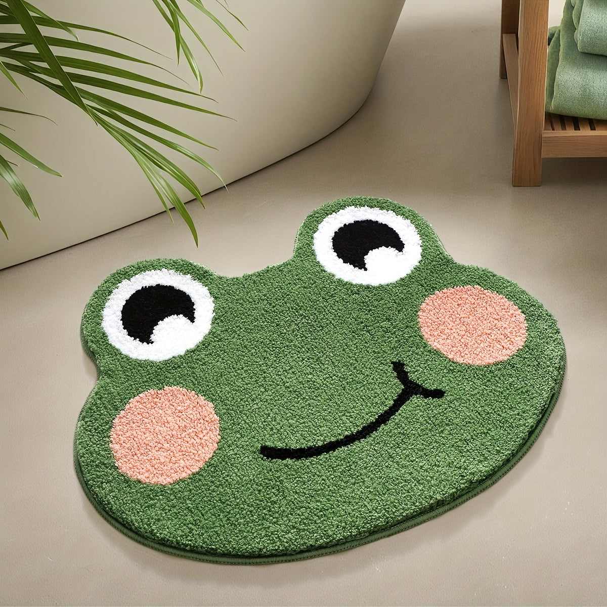 Tapis de salle de bain tête de grenouille