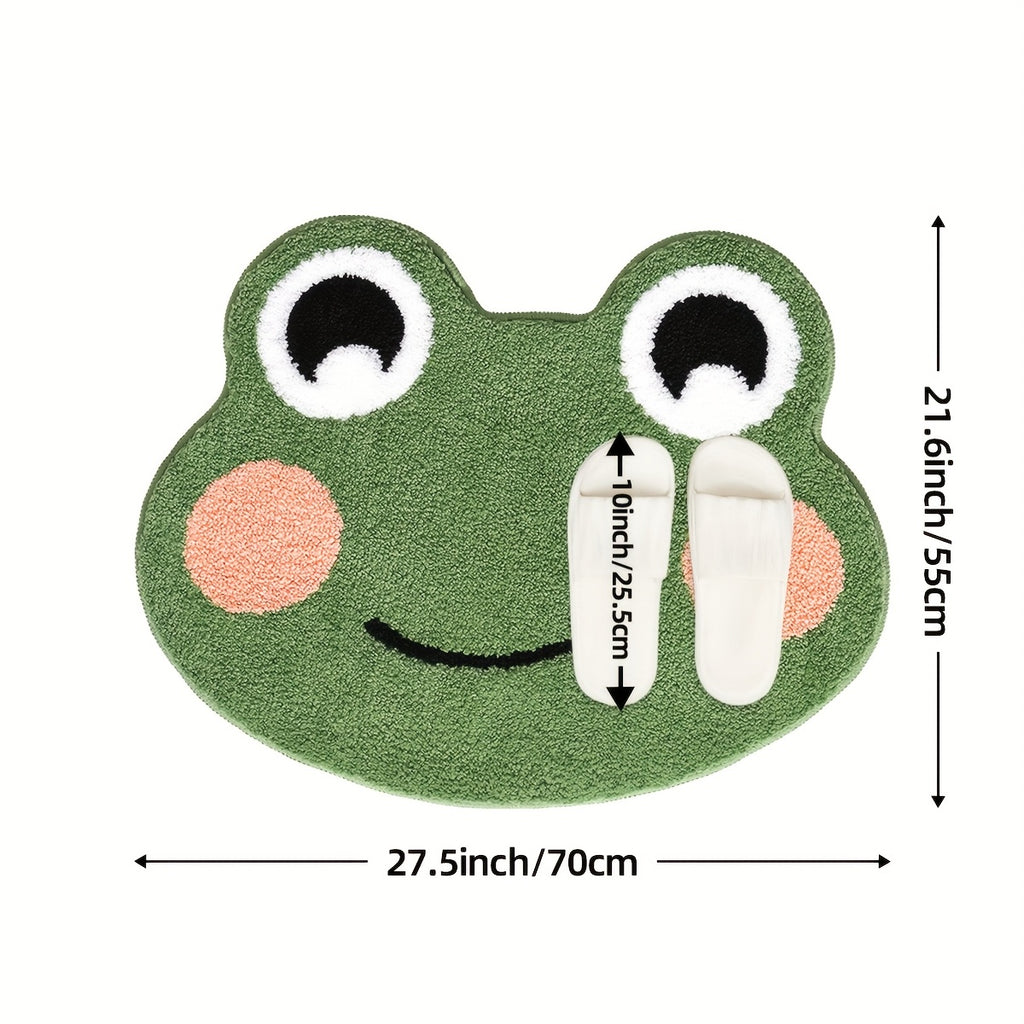 Tapis de salle de bain tête de grenouille