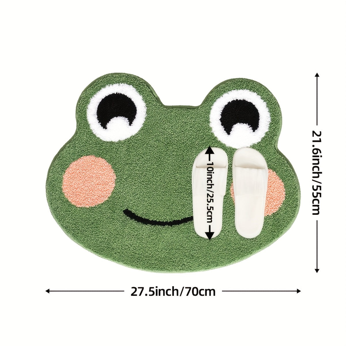 Tapis de salle de bain tête de grenouille