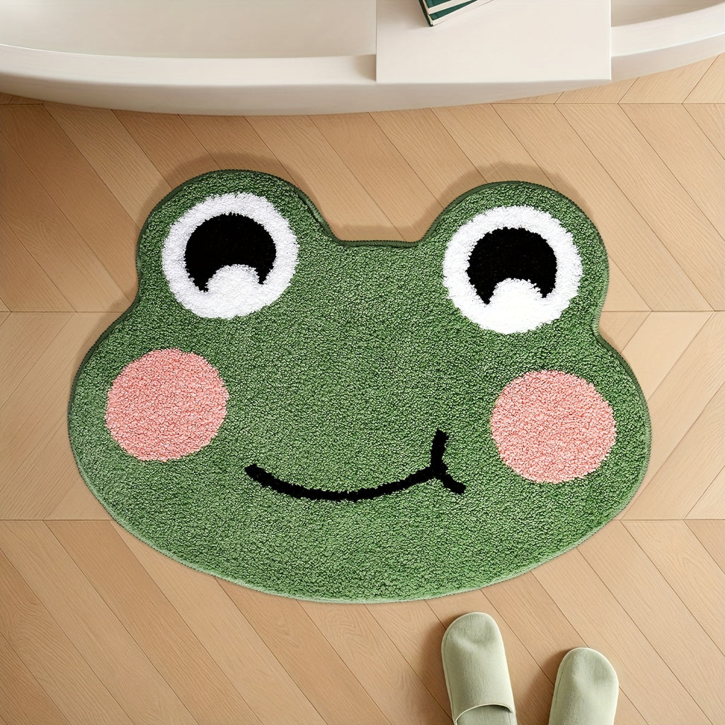 Tapis de salle de bain tête de grenouille